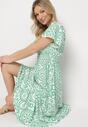 Rochie Verde cu alb