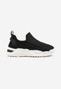 Czarne Wsuwane Buty Sportowe Sneakersy z Siateczki z Tłoczeniami Nusellia