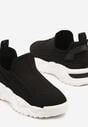 Czarne Wsuwane Buty Sportowe Sneakersy z Siateczki z Tłoczeniami Nusellia