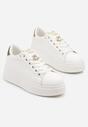Sneakers Alb cu auriu