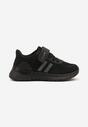 Czarne Buty Sportowe Sneakersy Ozdobione Paskami Desenna