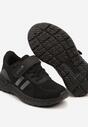 Czarne Buty Sportowe Sneakersy Ozdobione Paskami Desenna