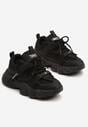 Czarne Buty Sportowe Sneakersy w Stylu Streetwearowym z Rzepem Ediriva
