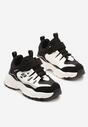 Czarne Buty Sportowe Sneakersy z Rzepem i Brokatem Ularienna
