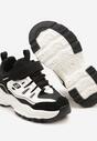 Czarne Buty Sportowe Sneakersy z Rzepem i Brokatem Ularienna