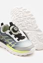 Szare Buty Sportowe Sneakersy z Geometrycznym Wzorem Ulielis