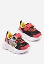 Czarno-Czerwone Buty Sportowe Sneakersy z Ledami i Bajkowym Wzorem Ulaniella