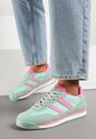 Jasnozielone Sneakersy Ozdobione Paskami Eranelia