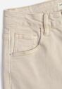 Jasnobeżowe Bawełniane Jeansy o Klasycznym Kroju Nallinda