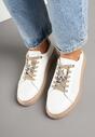 Sneakers Alb cu auriu