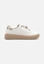 Sneakers Alb cu auriu