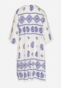 Rochie Albastră cu alb