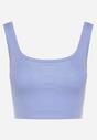 Jasnoniebieski Crop Top z Bawełny Napolena