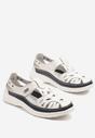 Pantofi casual Alb cu bleumarin