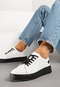 Sneakers Alb cu negru