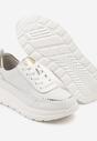 Sneakers Alb cu auriu
