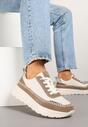 Sneakers Bej cu maro