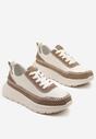 Sneakers Bej cu maro