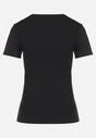 Czarny Bawełniany T-shirt z Motywem Ważki i Cyrkoniami Ulimira