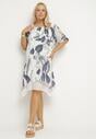 Rochie Bleumarin cu alb