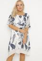 Rochie Bleumarin cu alb