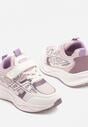 Różowe Buty Sportowe Sneakersy Clibee z Geometrycznym Wzorem Naithesa