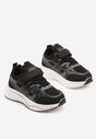 Czarne Buty Sportowe Sneakersy Clibee z Geometrycznym Wzorem Naithesa