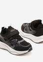 Czarne Buty Sportowe Sneakersy Clibee z Geometrycznym Wzorem Naithesa