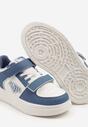 Niebiesko-Białe Buty Sportowe Sneakersy z Nadrukiem i Zapięciem na Rzep Nailla