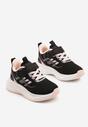 Czarno-Różowe Buty Sportowe Sneakersy z Rzepem na Piankowej Podeszwie Naissina