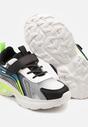 Czarno-Niebieskie Buty Sportowe Sneakersy z Geometrycznym Wzorem Clariana