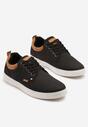 Czarne Buty Sportowe Sneakersy z Kontrastowymi Wstawkami Sonanila