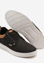 Czarne Buty Sportowe Sneakersy z Kontrastowymi Wstawkami Sonanila