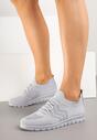 Szare Buty Sportowe Sneakersy z Siateczkową Cholewką Turiselle