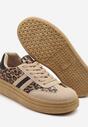 Panterkowe Sneakersy na Platformie w Stylu Kultowych Tenisówek Ozdobione Wzorem w Panterkę Gonoriel