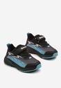 Czarno-Niebieskie Buty Sportowe Zapinane na Rzep z Efektem Ombre Tellivra