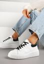 Sneakers Alb cu negru