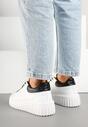 Sneakers Alb cu negru