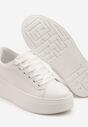Biało-Czarne Klasyczne Sneakersy na Grubej Podeszwie Tosirra
