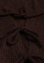 Brązowy Kardigan Oversize z Wełną Zdobiony Kokardkami Eleathalie