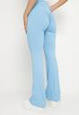 Niebieskie Legginsy Typu Dzwony z Wysokim Stanem Orralise