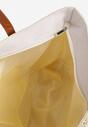 Beżowa Pleciona Torebka Plażowa Shopper Odelinea