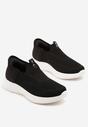 Czarne Buty Sportowe Sneakersy z Miękką Cholewką pod Kostkę Weamara