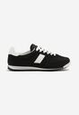 Czarne Sneakersy z Ozdobnym Paskiem Cleota