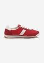 Czerwone Sneakersy z Ozdobnym Paskiem Cleota