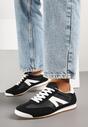 Czarne Sneakersy z Geometrycznym Wzorem Clesanna