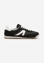 Czarne Sneakersy z Geometrycznym Wzorem Clesanna