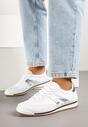 Białe Sneakersy z Geometrycznym Wzorem Clesanna