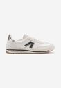 Białe Sneakersy z Geometrycznym Wzorem Clesanna