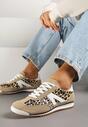 Panterkowe Sneakersy z Geometrycznym Wzorem Clesanna